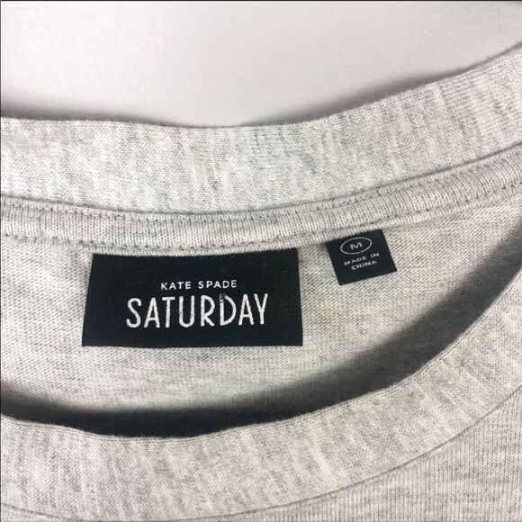 KATE SPADE SATURDAY | Cotton Mini Dress Gray M - Picture 7 of 9